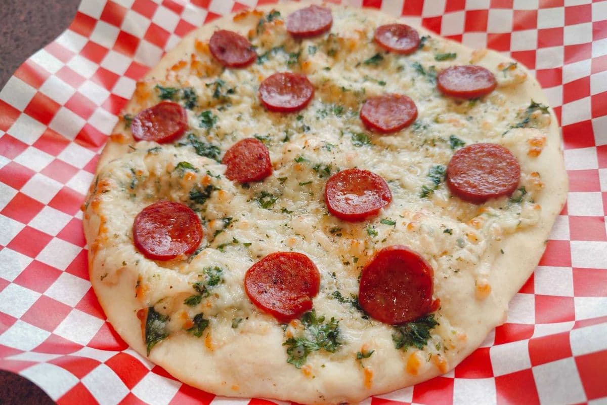 Cheese and Sausage Manakeesh