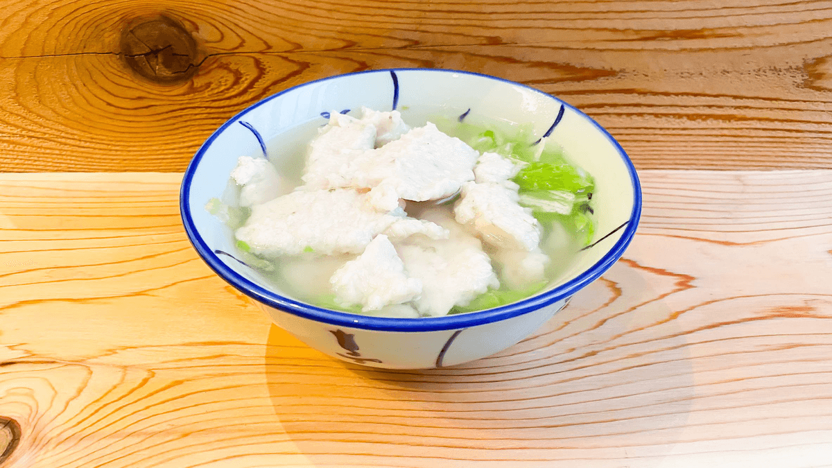 Fish Mash Soup with Lettuce 生菜魚肉湯
