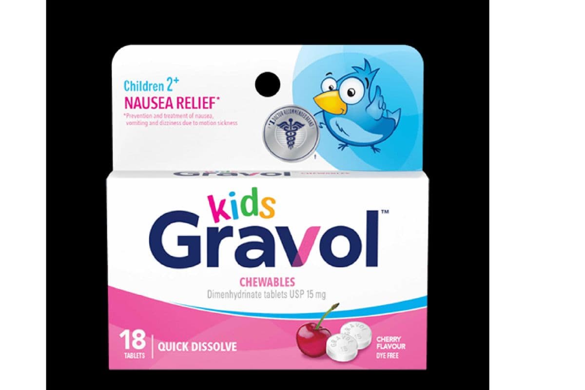 GRAVOL KIDS CHEWABLE QUICK DISSOLVE TABLETS 18 PACK (18 TABLETS)