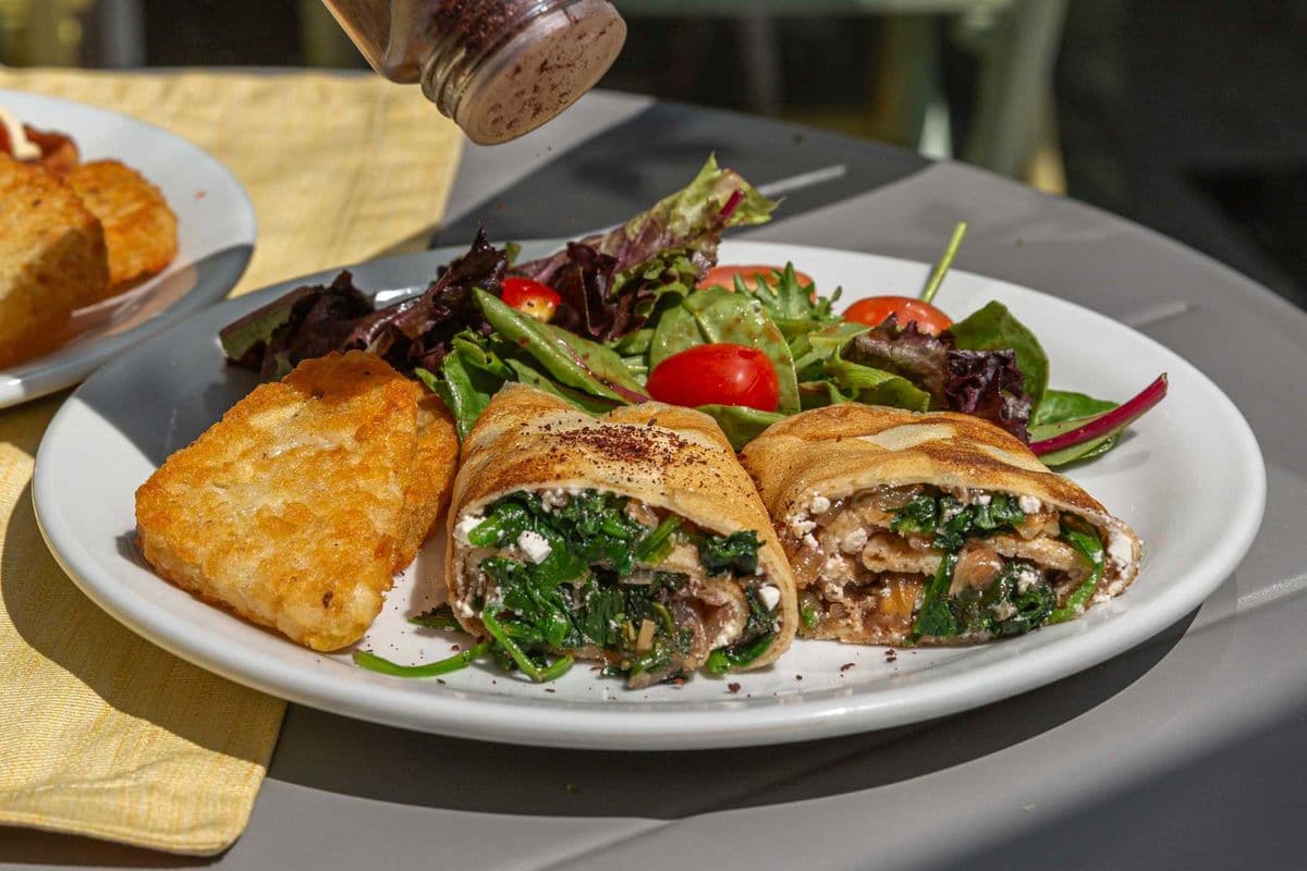 (Gluten-free) Spinach & Cheese Crepe