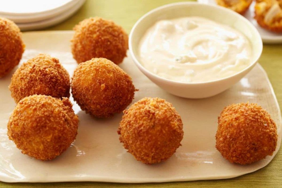 Cheesy Chicken Balls and Fries