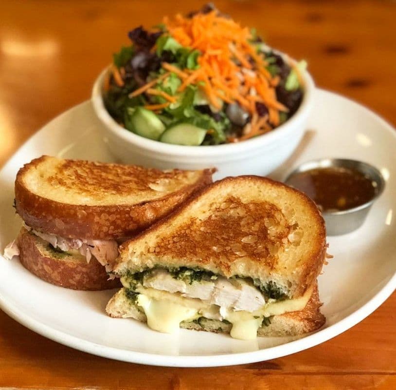 Brie, Apple, and Chicken Grilled Cheese