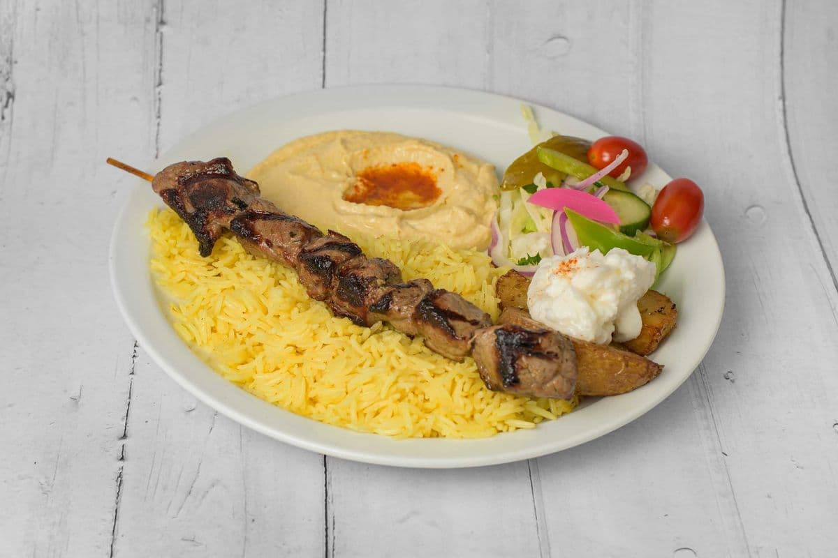 Beef Souvlaki Platter