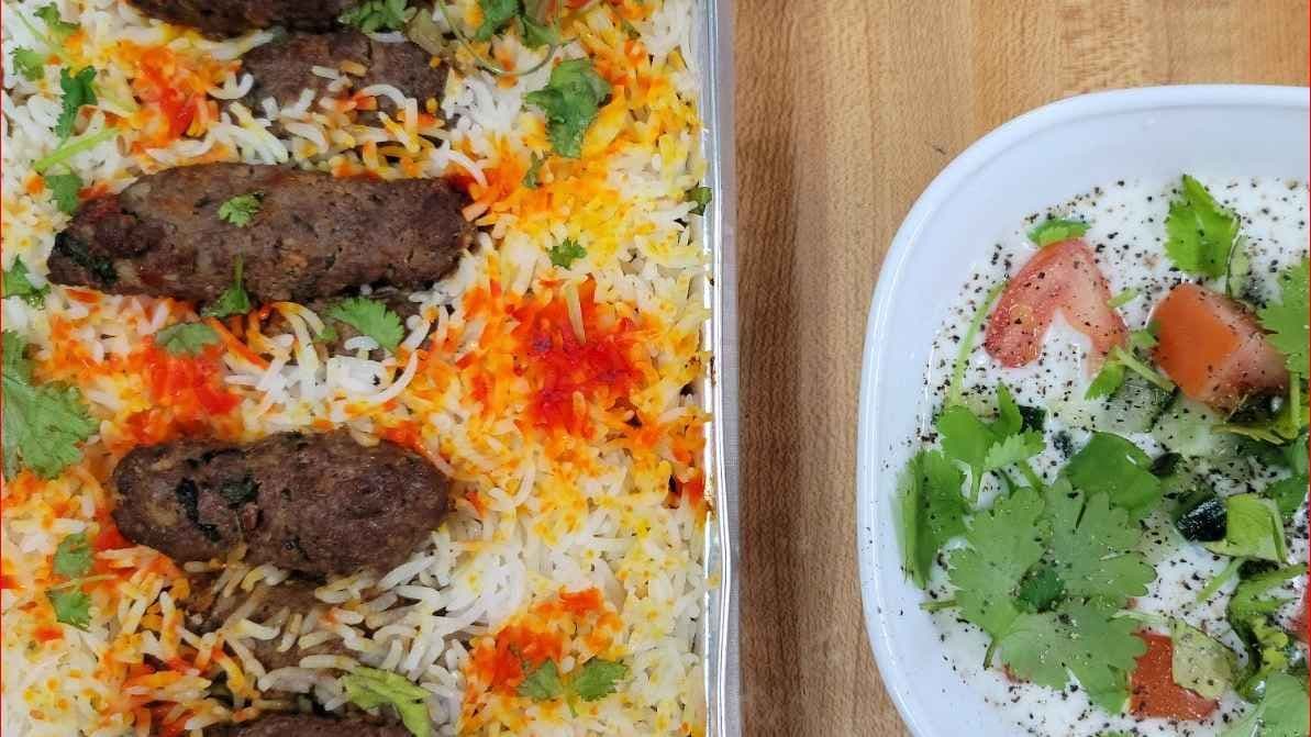 ************** NEW ITEM ************** BEEF KABOB BIRYANI... Sells out quickly.