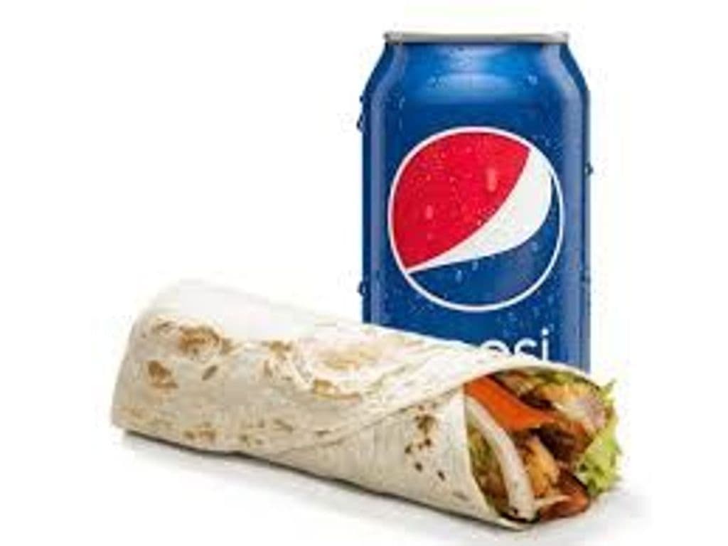 Beef Kabab Roll With Drink
