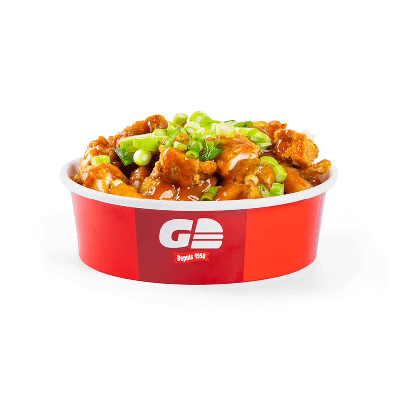 Frite sauce poulet buffalo / Fries with Buffalo Chicken Sauce