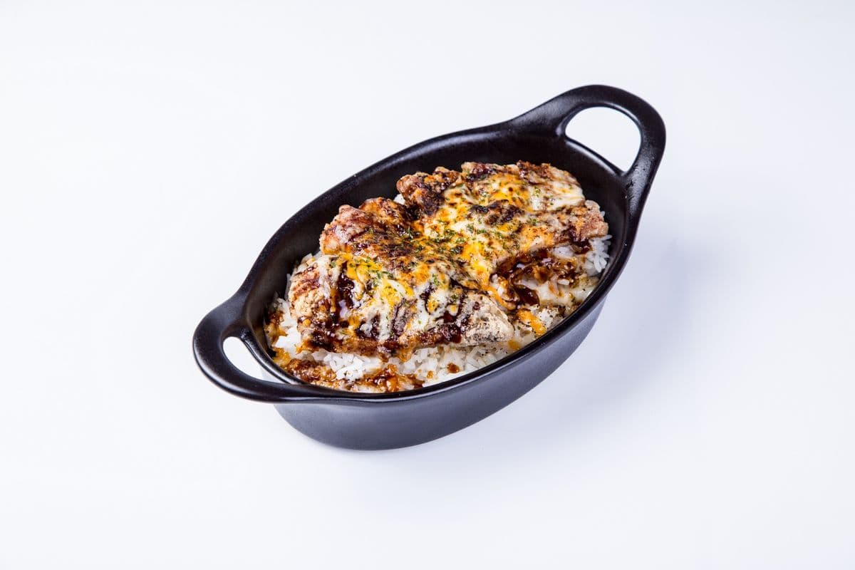 G07. Baked Cheese Pork Chop on Rice