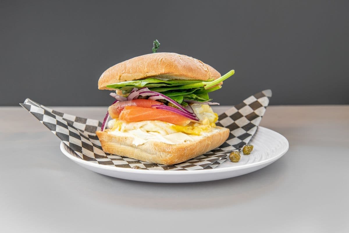 Smoked Salmon and Cream Cheese Sandwich