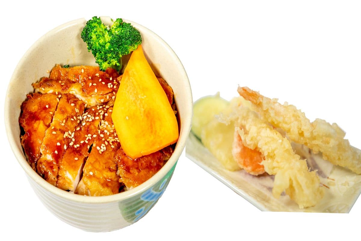 147. Tempura and Chicken Teriyaki Don