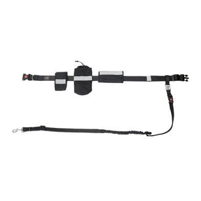 Goo-eez Hands Free Waist Bungee Leash Black & Grey