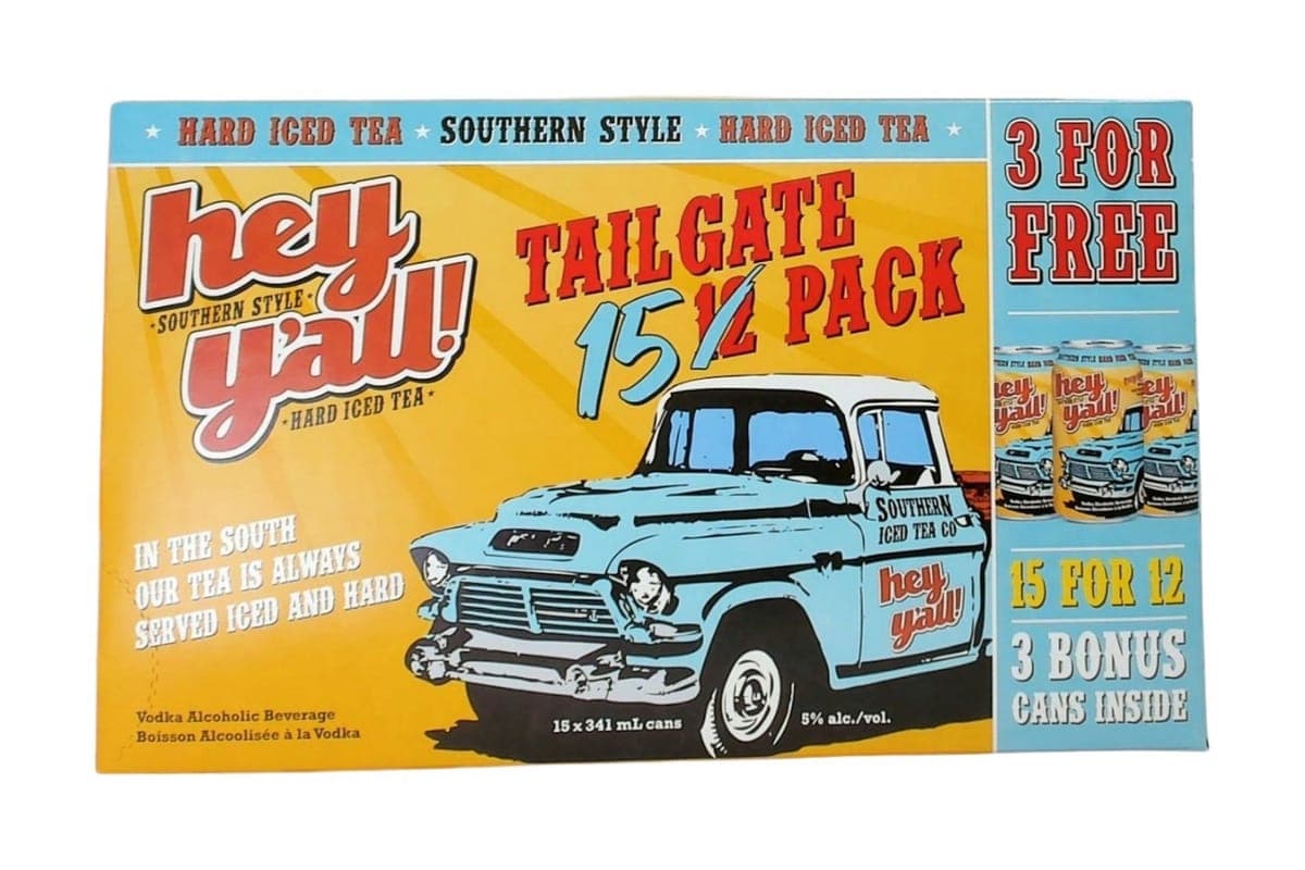 HEY Y'ALL HARD ICED TEA 15 FOR 12 PACK (1 x 15x341.00 ml)