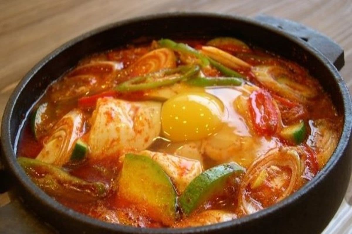 K2. Soon Tofu Jjigae (Pork or Seafood)