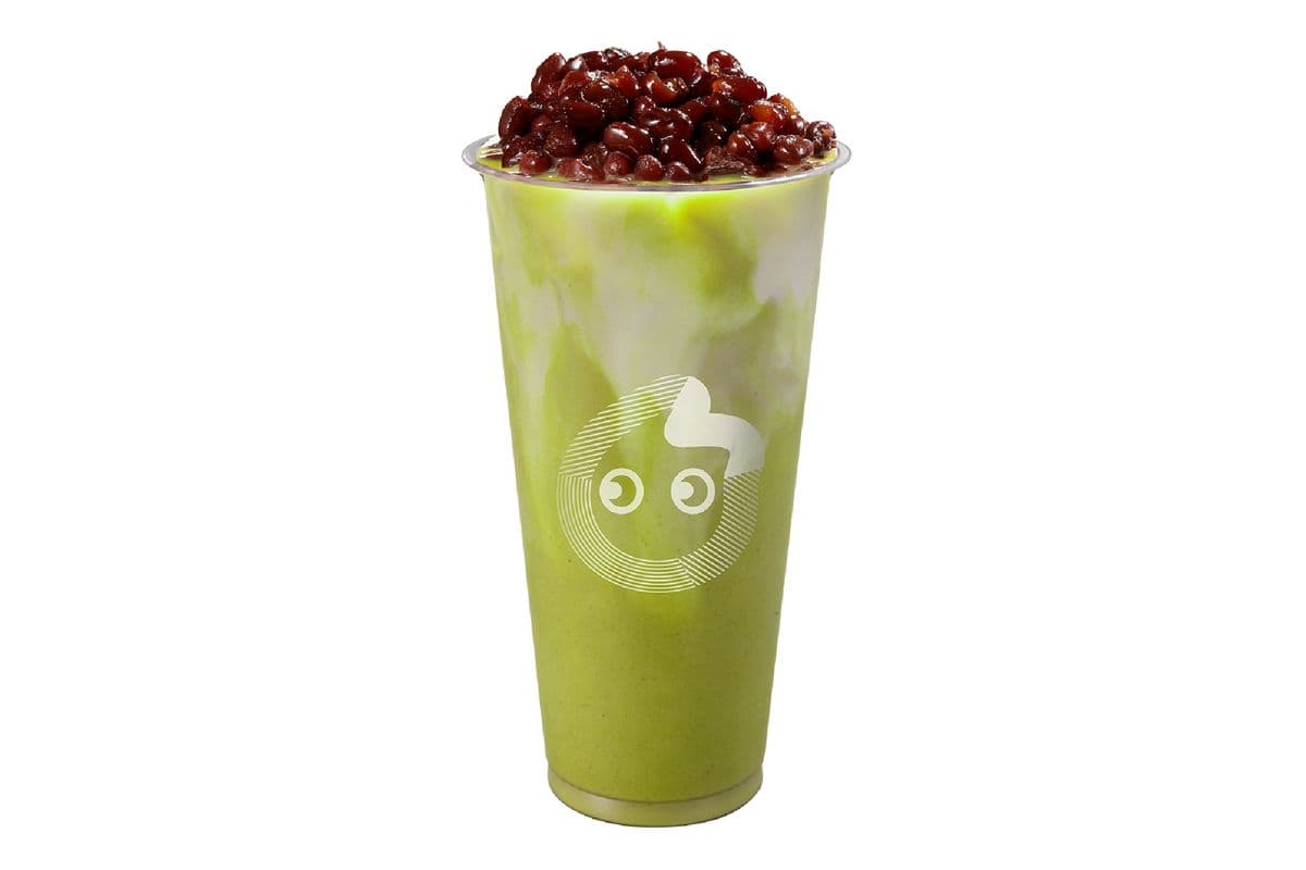 Red Bean Matcha Milk Tea
