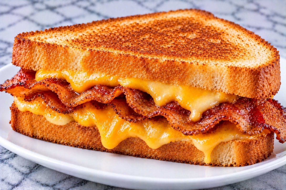 Grill Cheese and Bacon Sandwich