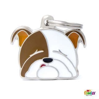 MyFamily English Bulldog Engraved Tag