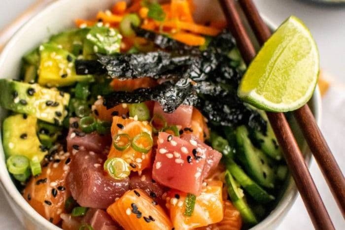 10. Tuna Salmon Poke Bowl