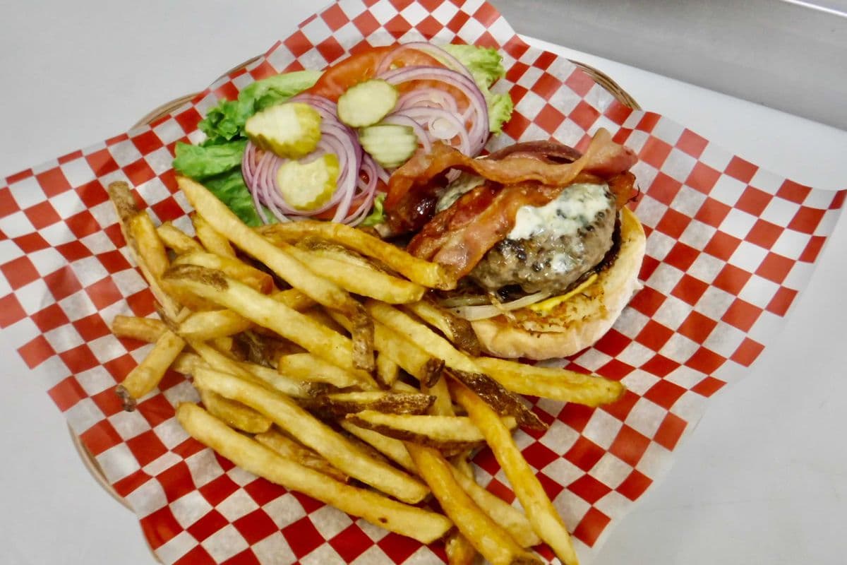 Black and Bleu Burger w/Fries