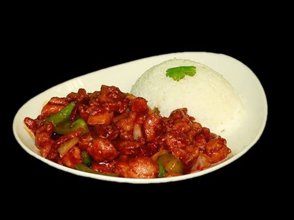 Spicy Garlic Chicken (Individual served with Steamed Rice)