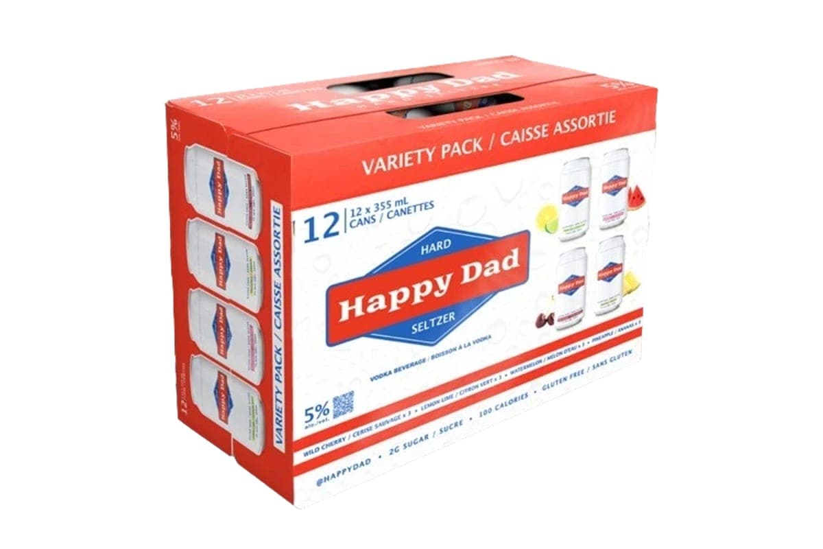 Happy Dad Hard Seltzer Mix Pack 355ml 12pk Can