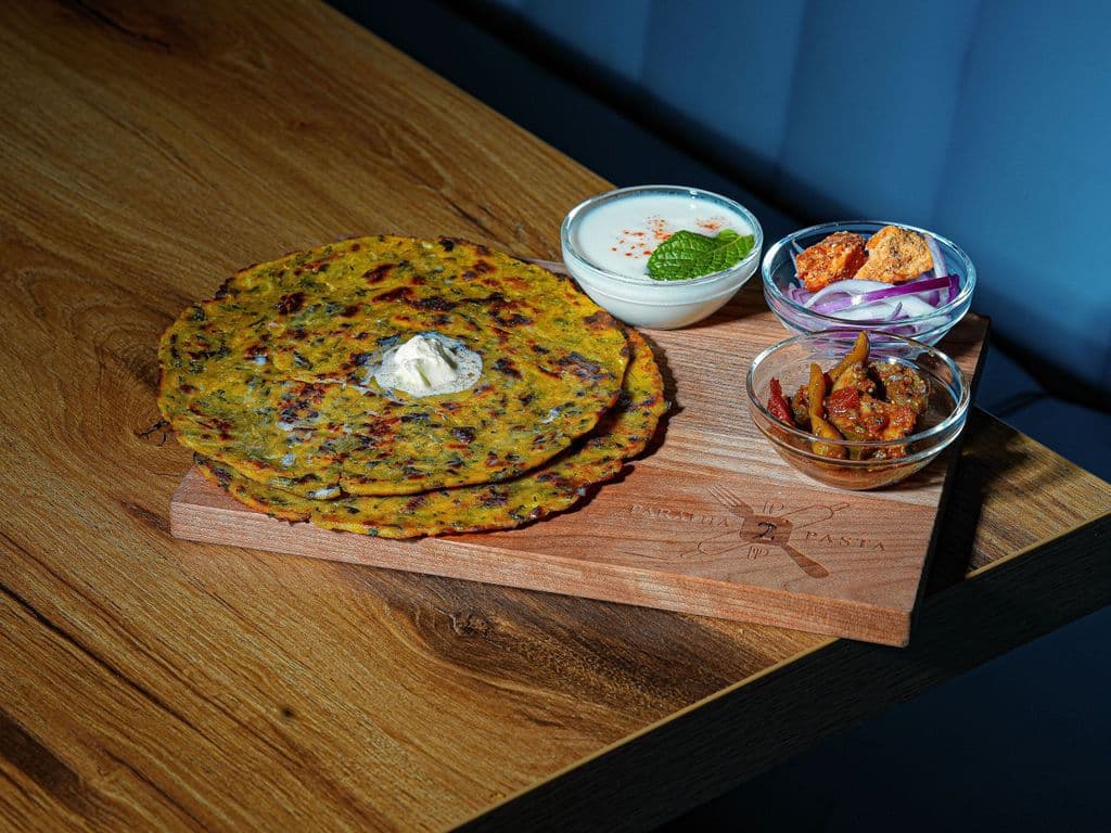 MAKKI ALOO METHI PARATHA