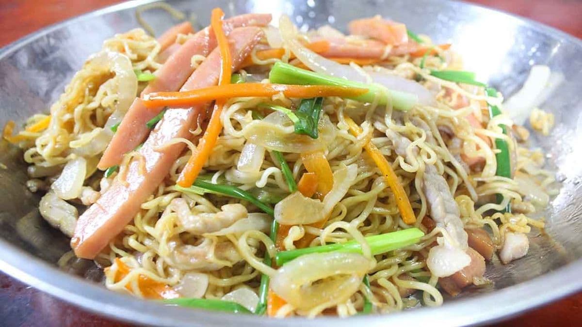 77. Three Kinds of Meat Chow Mein