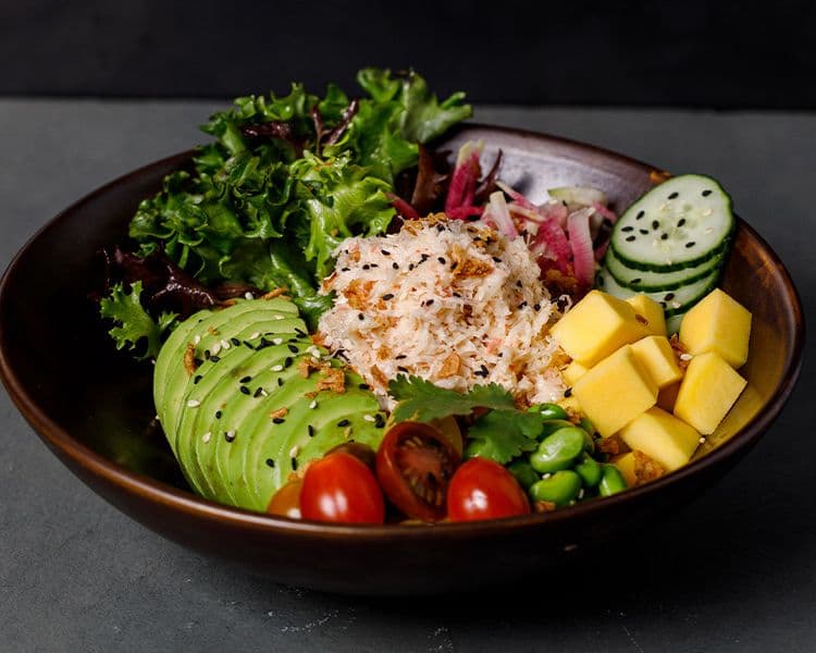 Plant-Based Crab Poke Bowl