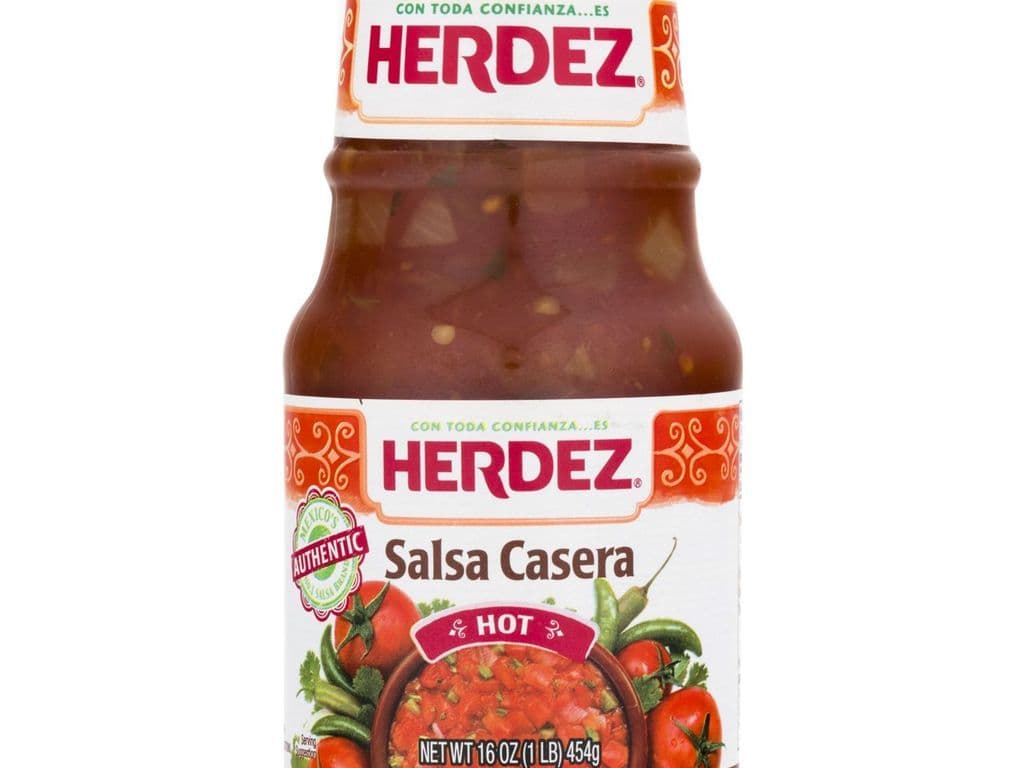 HERDEZ Salsa Casera Hot Tortilla Chip Dip Shelf Stable 16 Oz Glass Jar