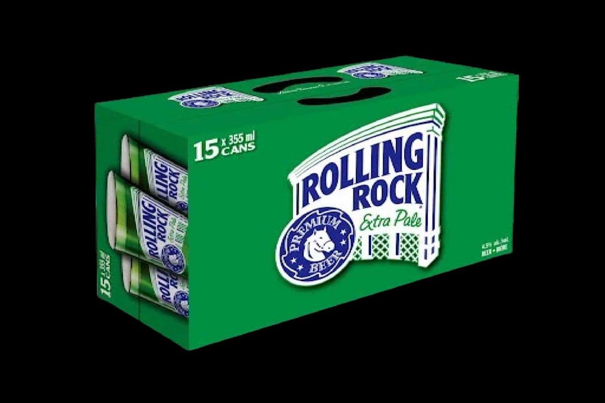 Rolling Rock Extra Pale Lager Beer 15 Cans (15 x 355ml)