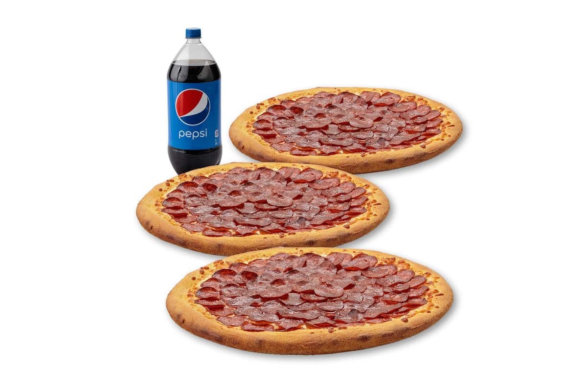 Spécial 3 Pizzas Moyennes - Festin Pepperoni / Medium 3 Pizza Special - Pepperoni Feast