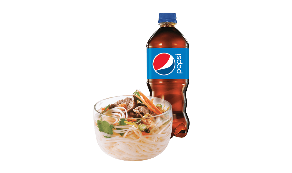 Mini Beef Soup & Bottled Drink Combo