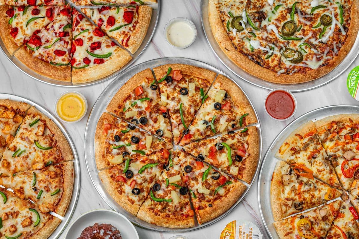 Any Two Small Pizza with Wings (8 pcs), Two Can Pop, and Two Dips