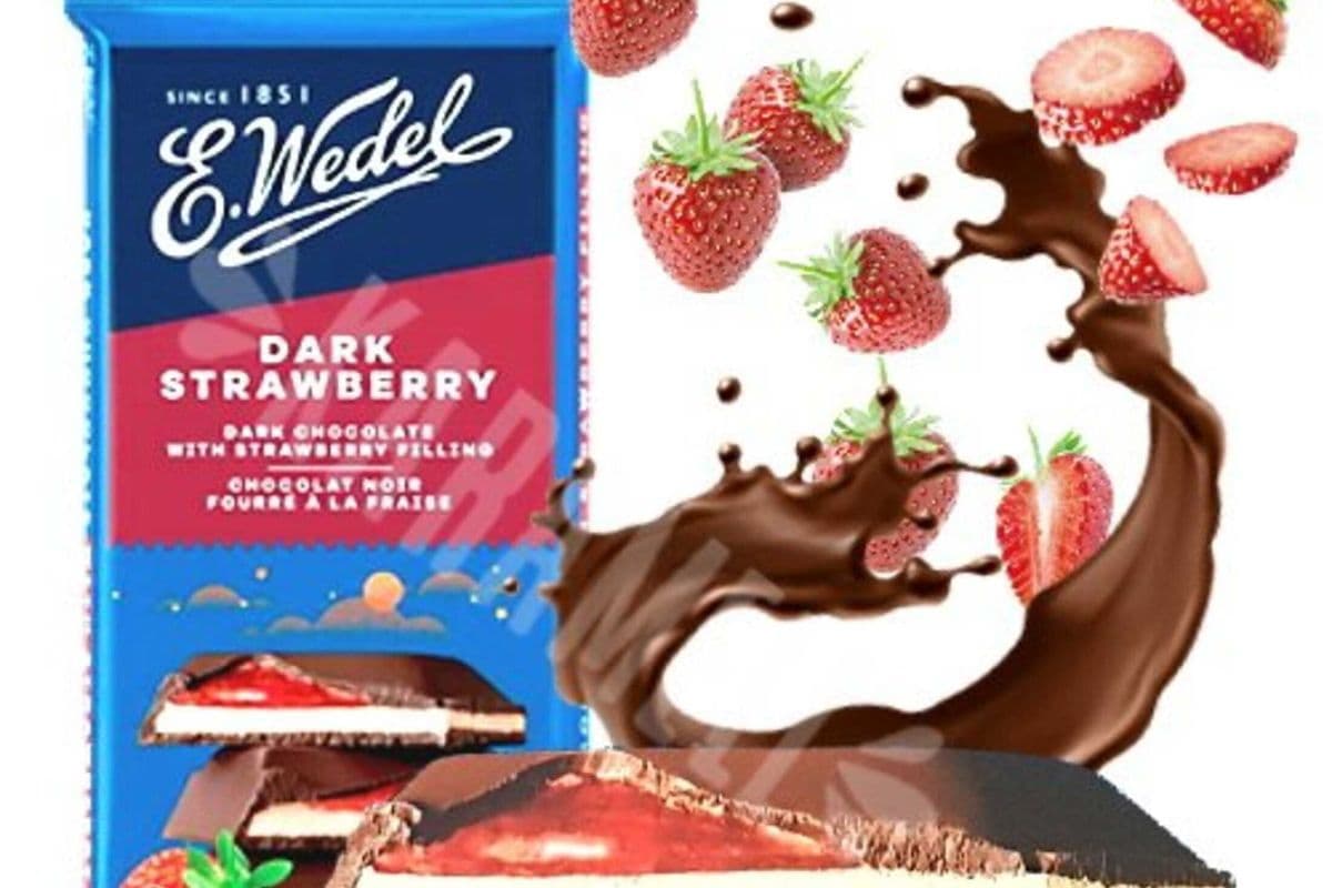 E. Wedel Dark Chocolate Strawberry Filling (Poland) (100g)