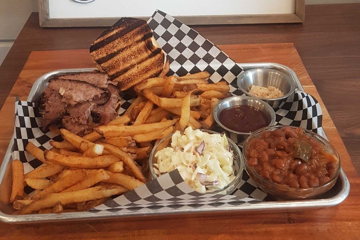 Beef Brisket Sandwich 6oz w/ Choice Of One Side