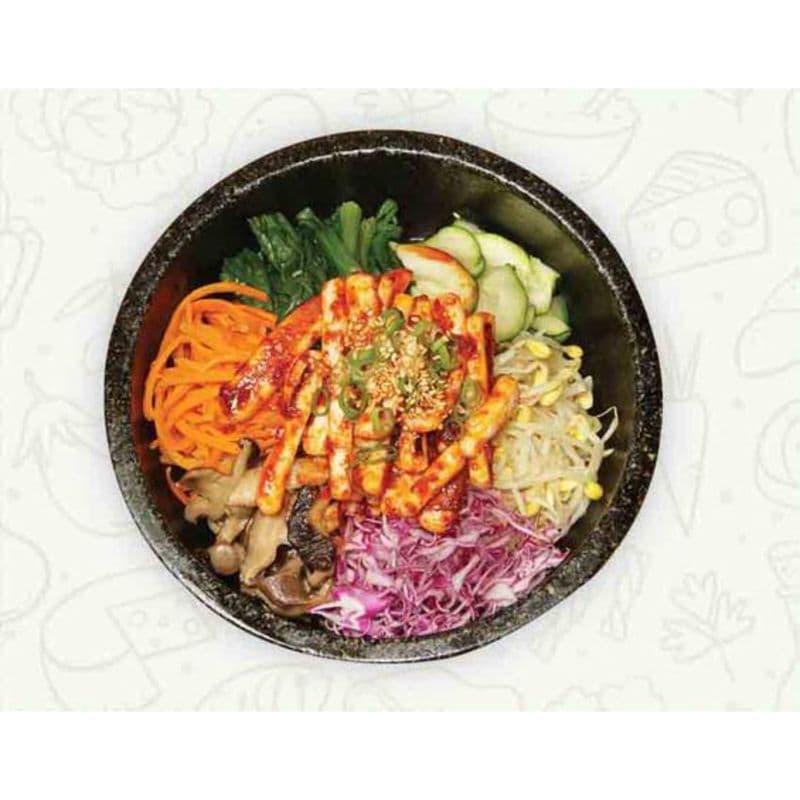 60. Spicy Squid Hot Stone Pot Bibimbap