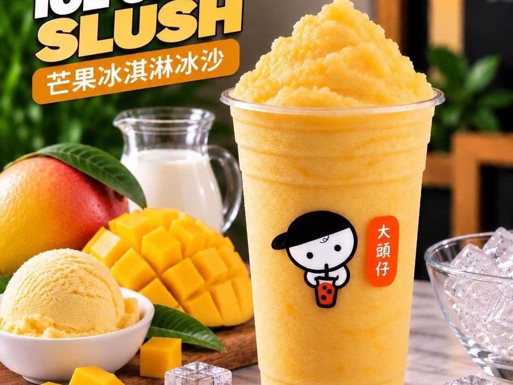 Milky Mango Ice Cream Slush (芒果冰淇淋冰沙)