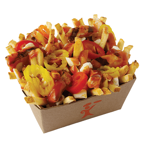 Grande poutine au poulet épicé