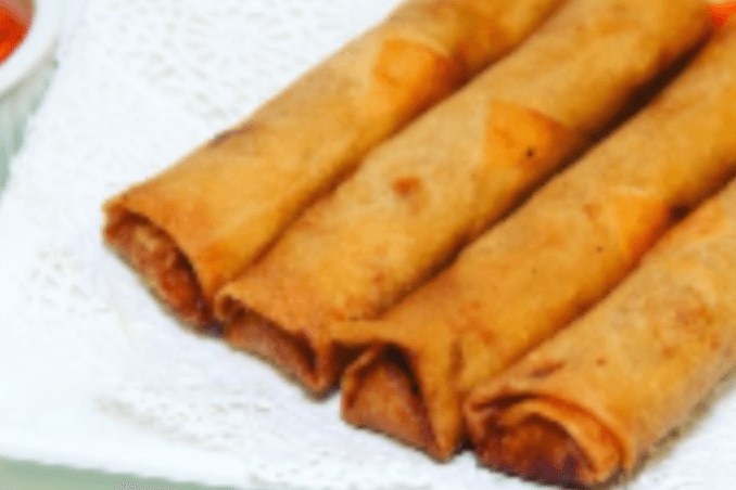 2. Vegetarian Vietnamese Spring Rolls (4 pcs)