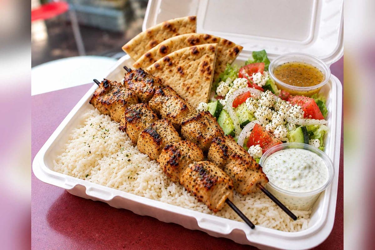 Chicken Souvlaki Platter