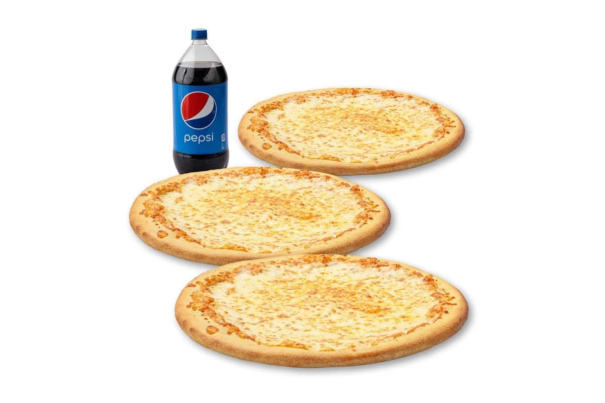 Spécial 3 Pizzas X-Larges - Fromage / X-Large 3 Pizza Special - Cheese