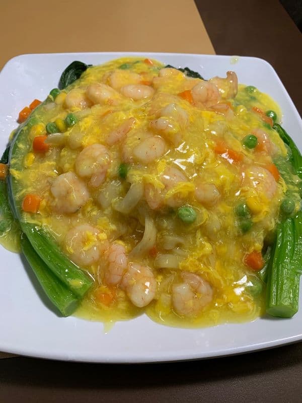 55. Stir-Fried Rice Noodle with Shrimp & Egg Sauce 滑蛋蝦仁炒河