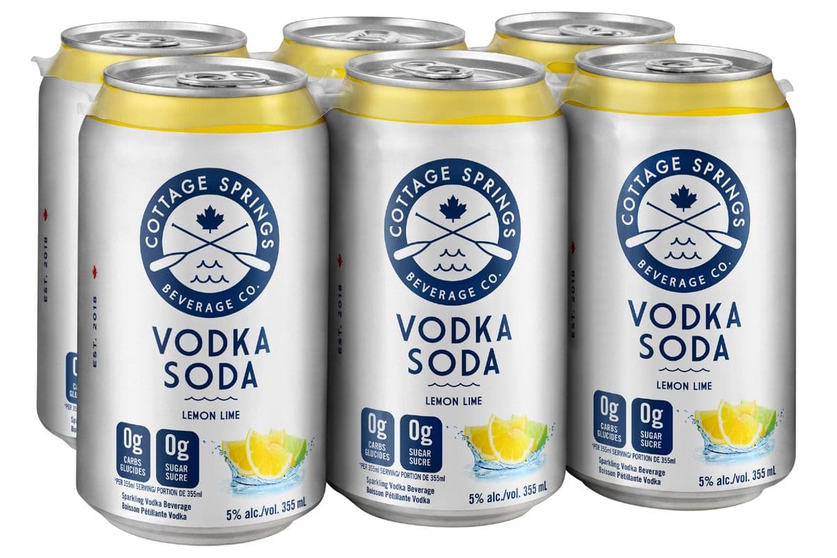 Cottage Springs Vodka Soda - Lemon Lime (6 Pack)