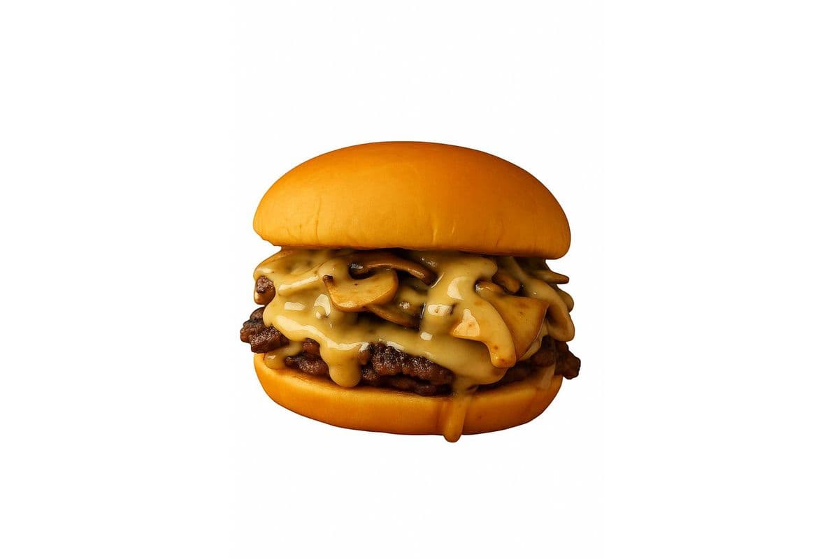 Swiss, Mushroom & Onion Burger
