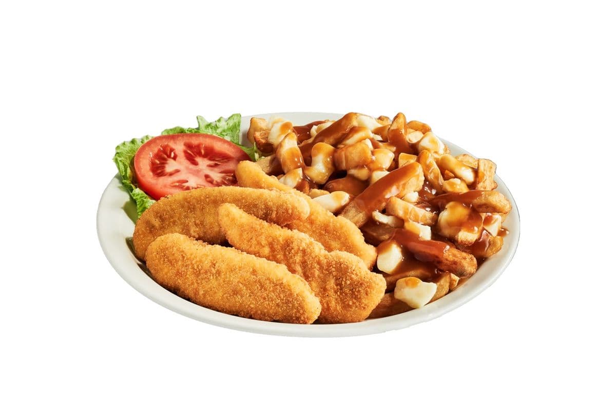 Lanières de poulet et poutine / Chicken Strips with Poutine