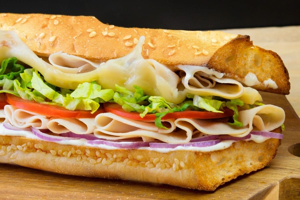 12" Large Turkey Ranch and Swiss Sub