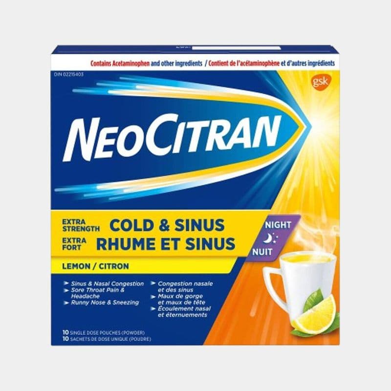 Neocitran Extra Strength Cold & Flu Liquid Medicine (10 Ct)