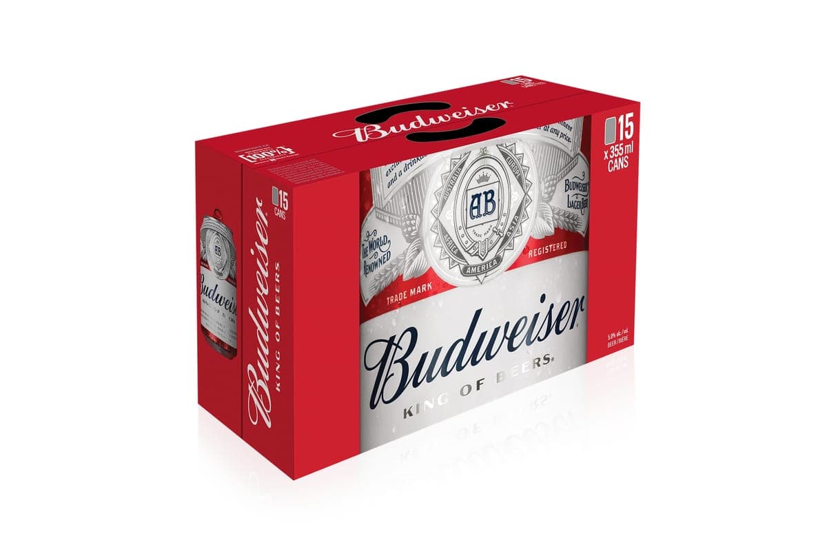 Budweiser 355ml 15pk Can
