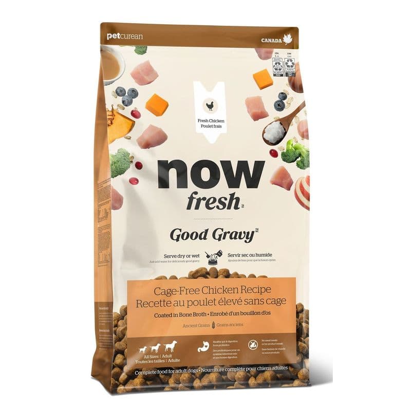 Petcurean Now Fresh Good Gravy Dry Dog Food for Adult Dogs, Chicken