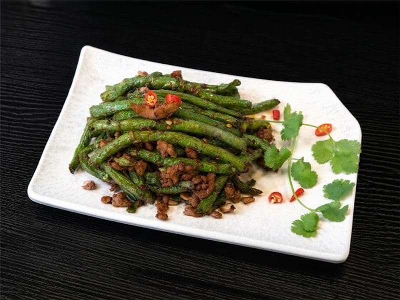 Single M12 Stir-Fried Green Bean w/ Minced Pork M12 乾煸四季豆(含肉沫) 單點