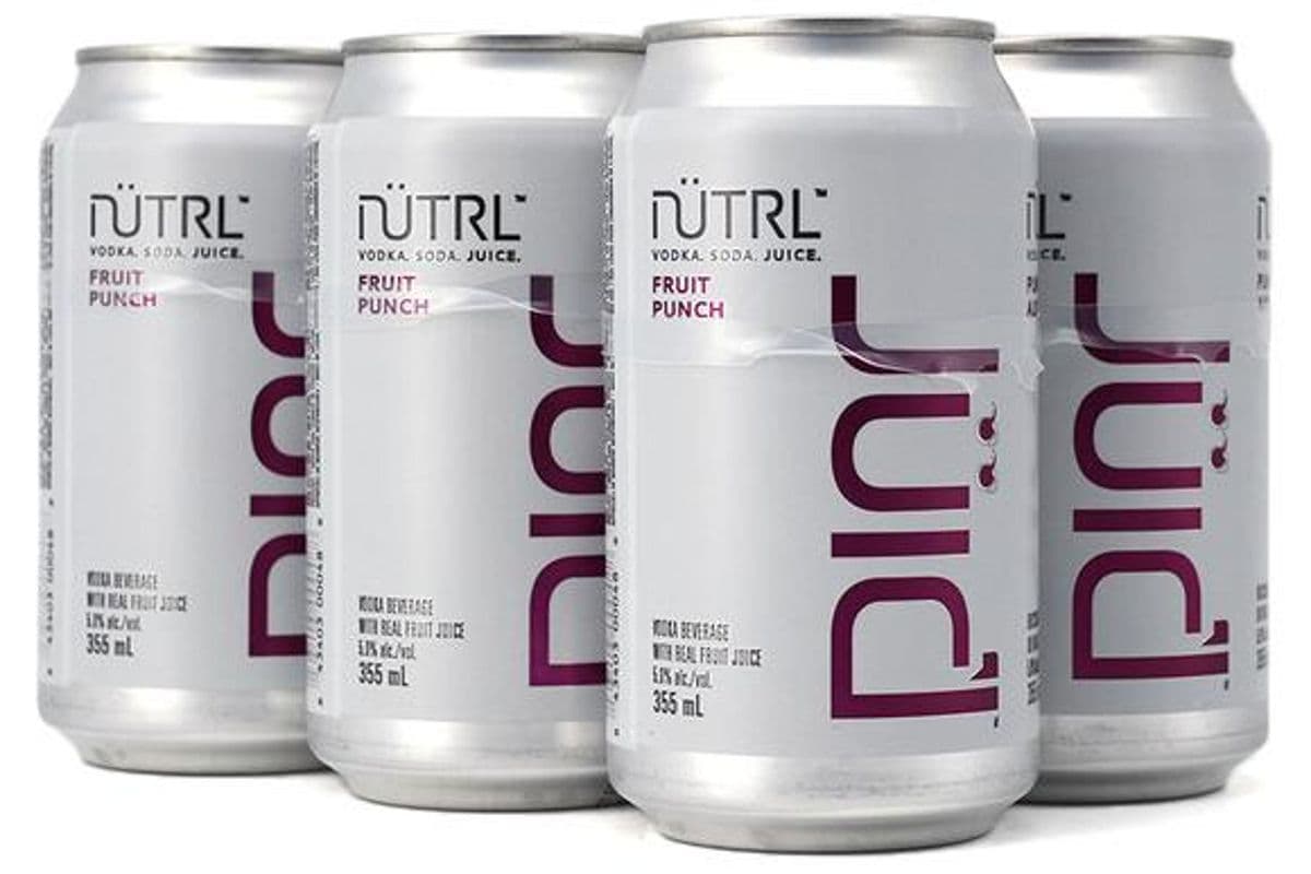 Nutrl Vodka Soda Fruit Punch (6 x 355 ml Cans)