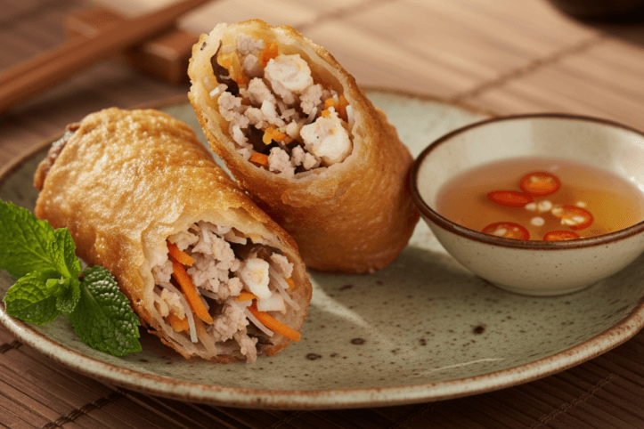 Deep Fried Crispy Shrimp and Pork Spring Roll (Single)